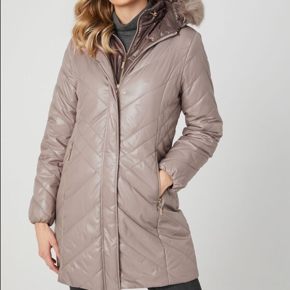 Marcona - Quilted Faux Down Coat - Picture 2 of 6
